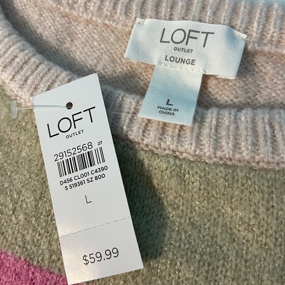 NWT Loft Horizontal Stripe Sweater Large - Picture 4 of 4
